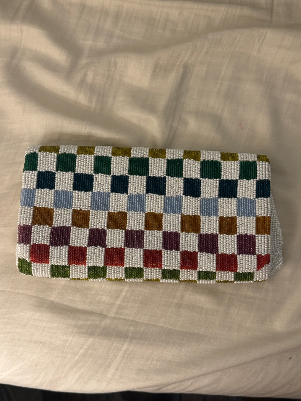Tiana NY Rainbow Beaded Clutch